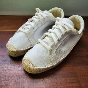 Anthropologie Soludos Izzy Leather Espadrille Sneakers Sz. 9 NEW! Coastal Chic